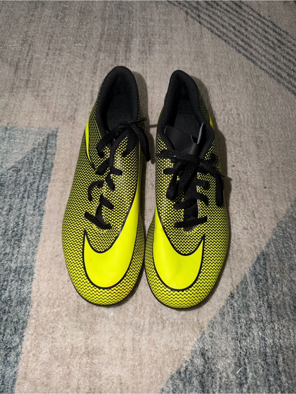 Nike Neon Yellow and Black Athletic Shoes